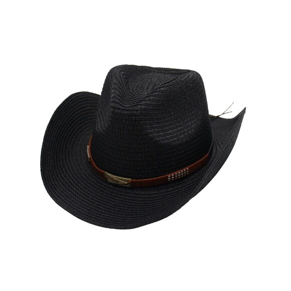 6133 Straw Cowboy Hats For Men\'s/women\'s Western Cowgirl Hat Foldable Wide